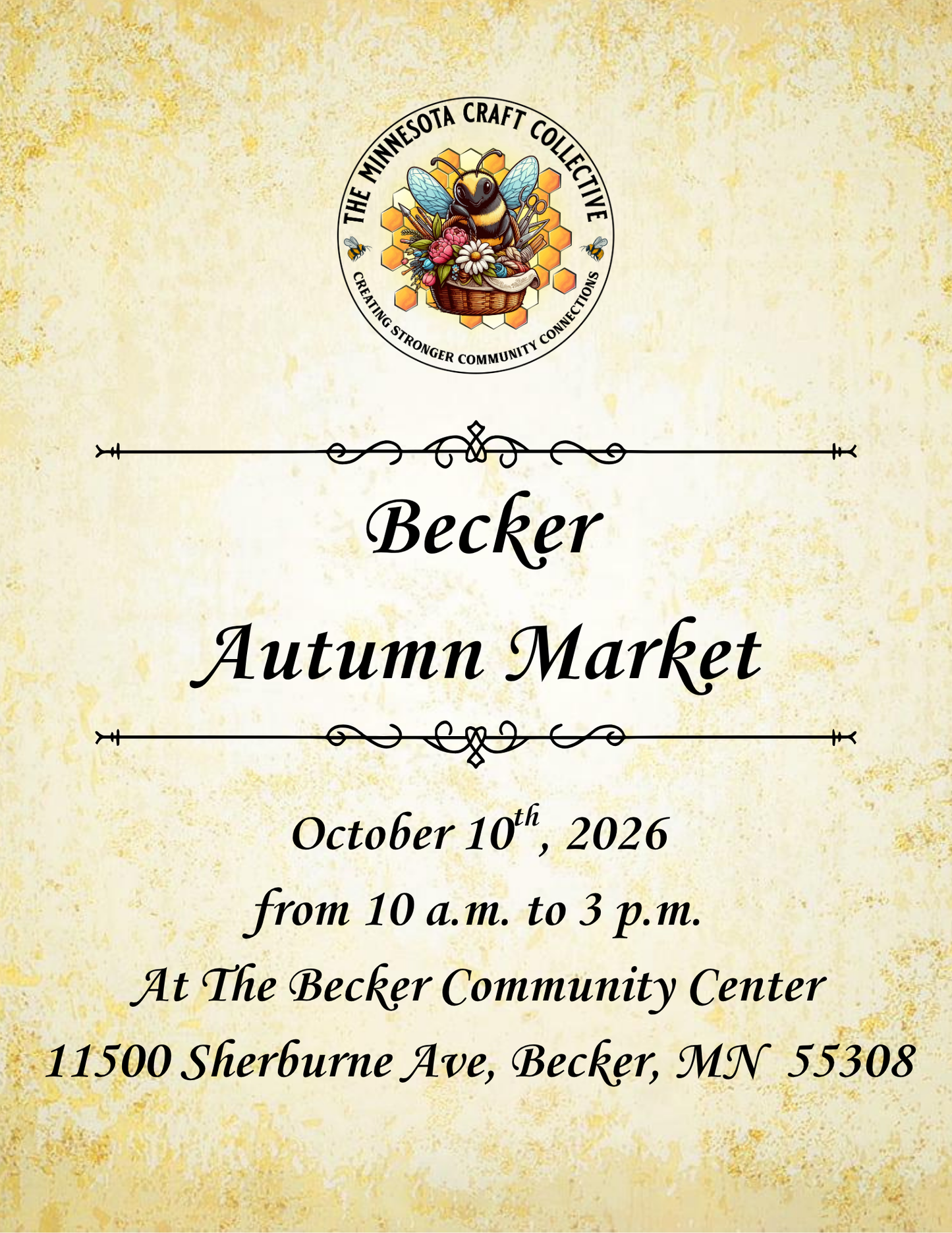 October 10th, 2026 - Becker Autumn Market (2nd Annual)