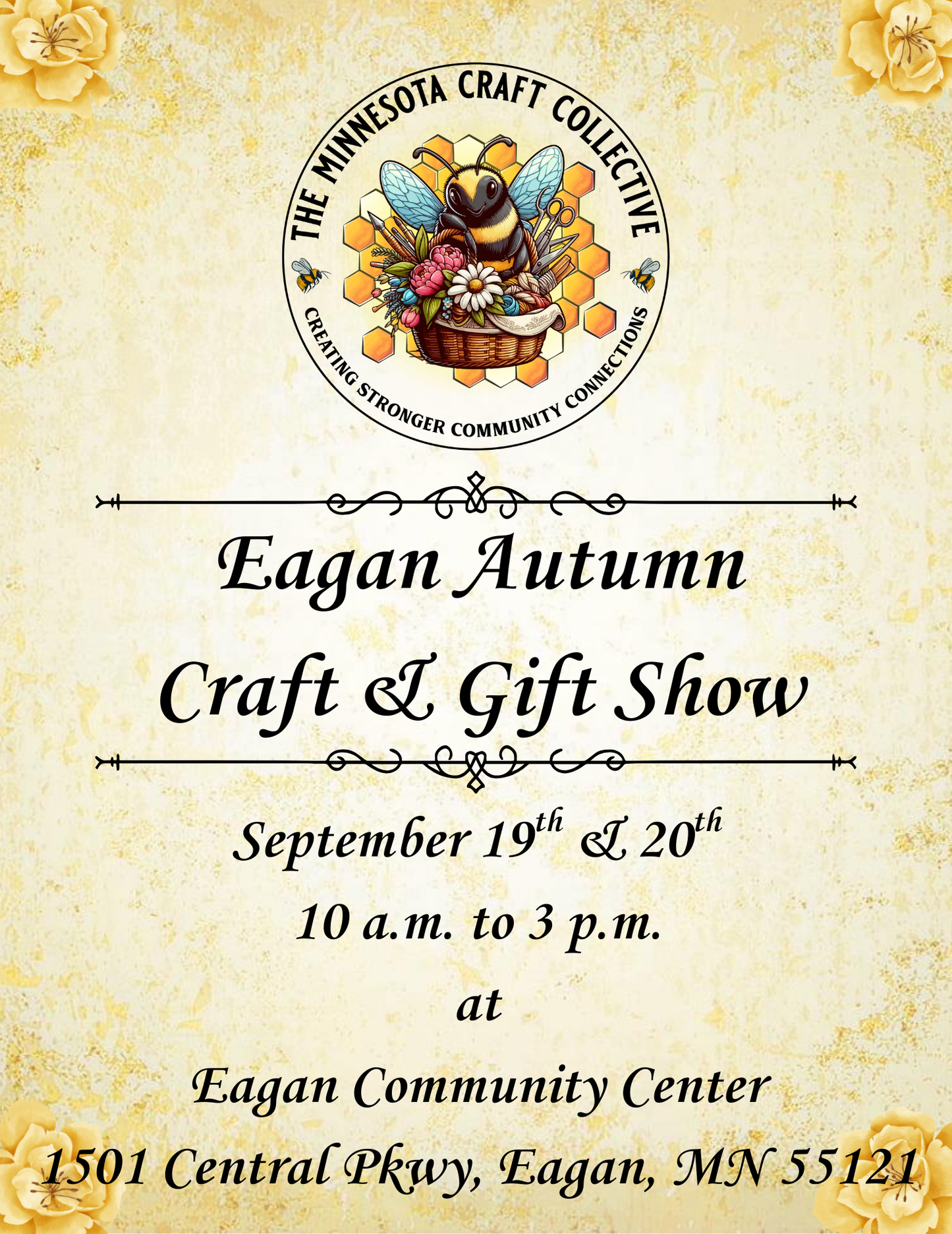 September 19th & 20th, 2026 - Eagan Autumn Craft & Gift Show