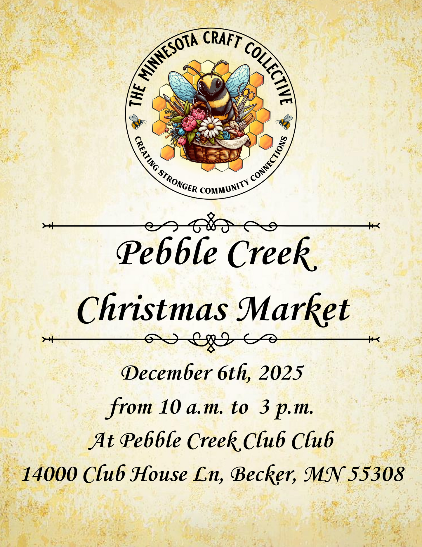 December 6th, 2025 - Pebble Creek Christmas Market